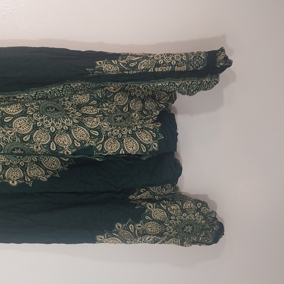 Jinova Parachute Boho Yoga Relaxed Pant Emerald Green Gangnam Style Pant - Picture 2 of 9